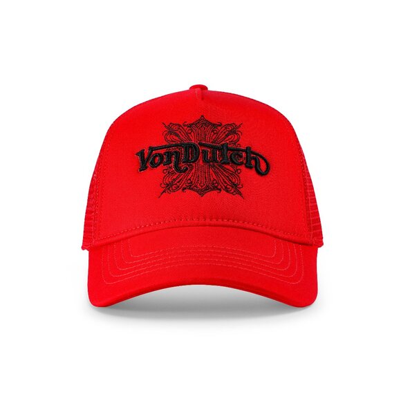 Von Dutch Foam Chopper Trucker Hat – Red and Black MSRP89 main image 4